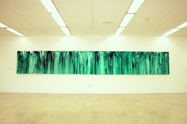 Exhibition view, Acrylic on canvas 8m x 1,20m, Galerija Collegium Artisticum, Sarajevo, 2013